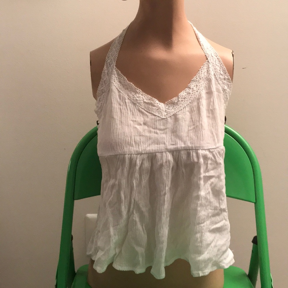 🆕 New NWT Forever21 White Halter T Tank Blouse